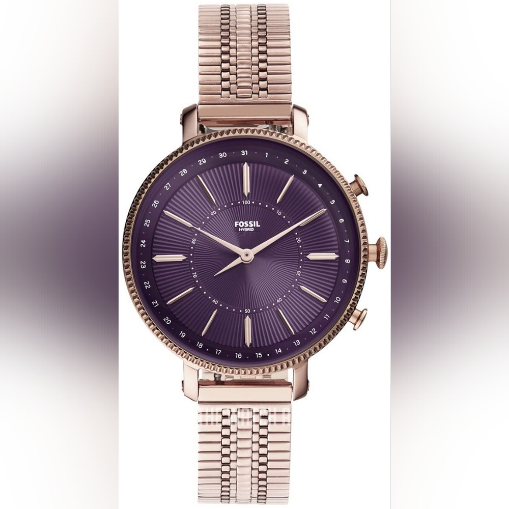 Fossil Purple and Gold Watch with Elegant Design